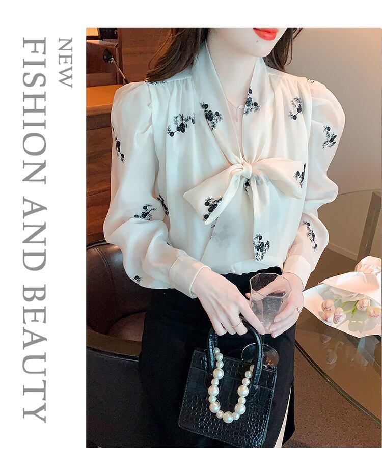 【tops】刺繍シャツトップス　M18478