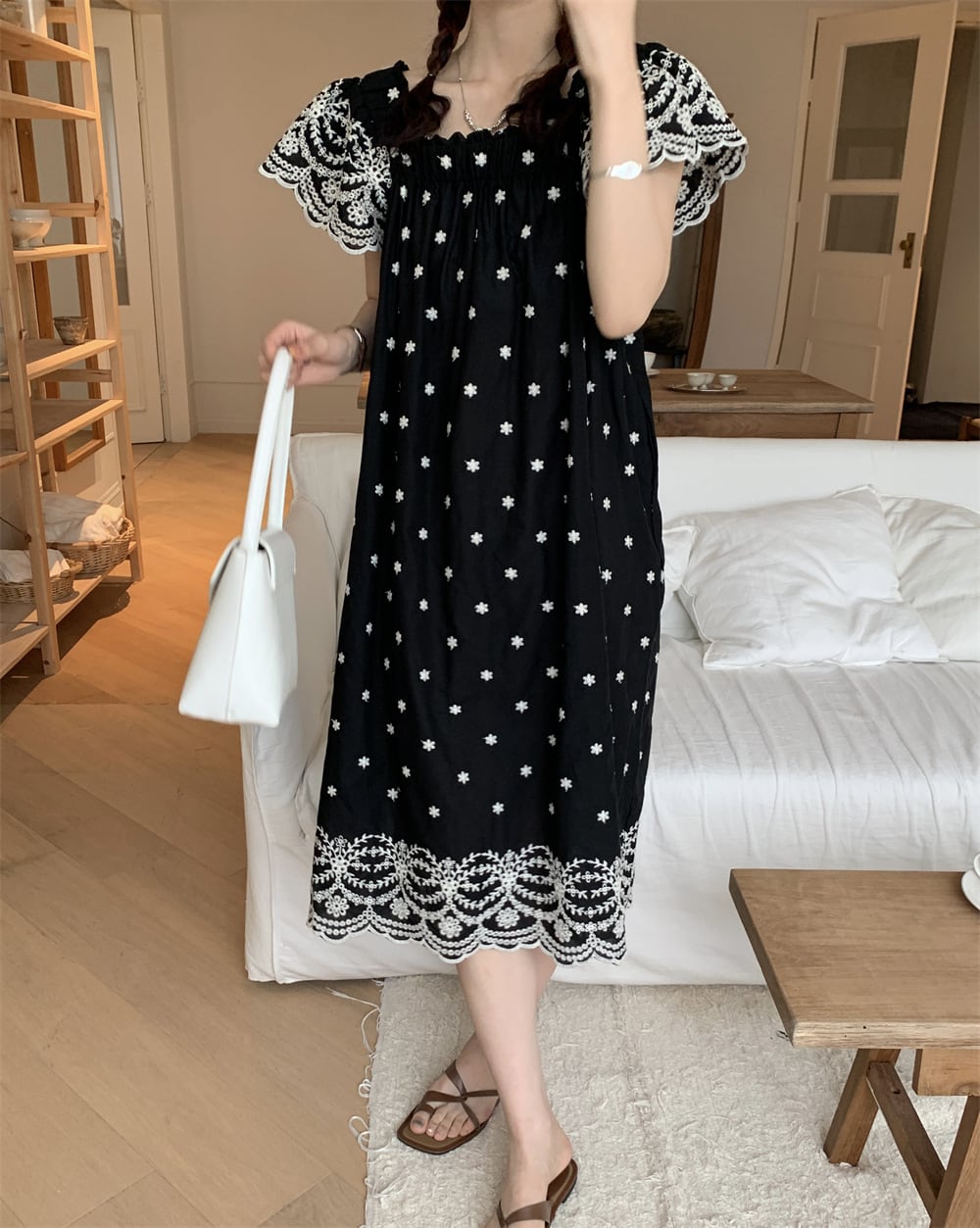 【dress】刺繍ワンピース　M24729