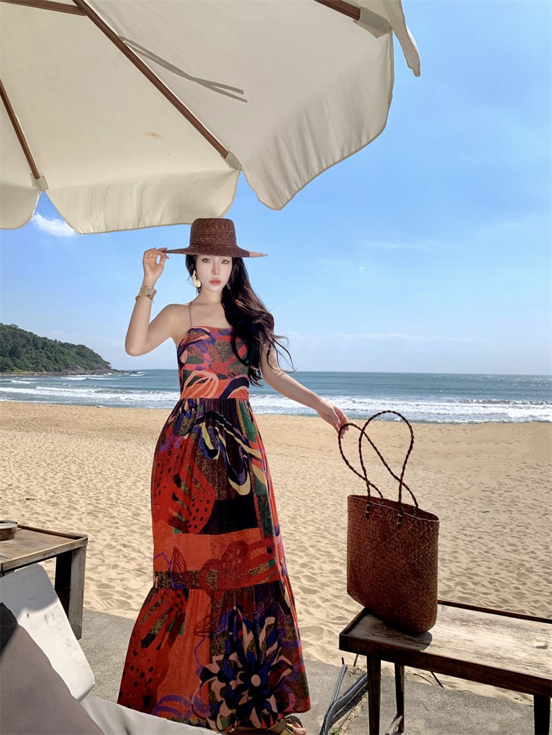 【dress】プリントキャミワンピース　M25211