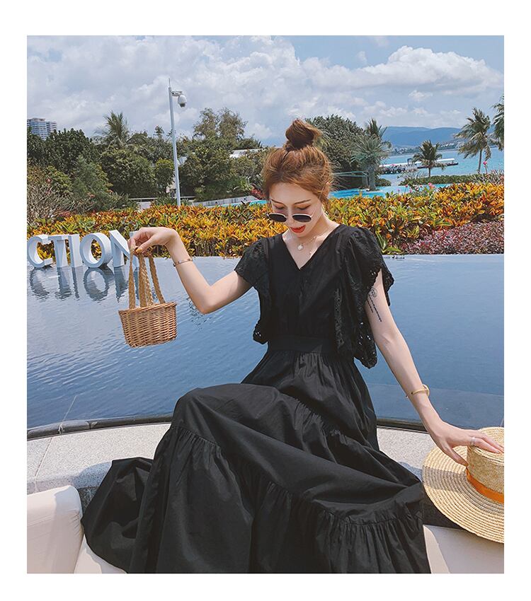 【dress】魅力的 気質満点夏おしゃれスウィート切り替え ワンピース  G0480