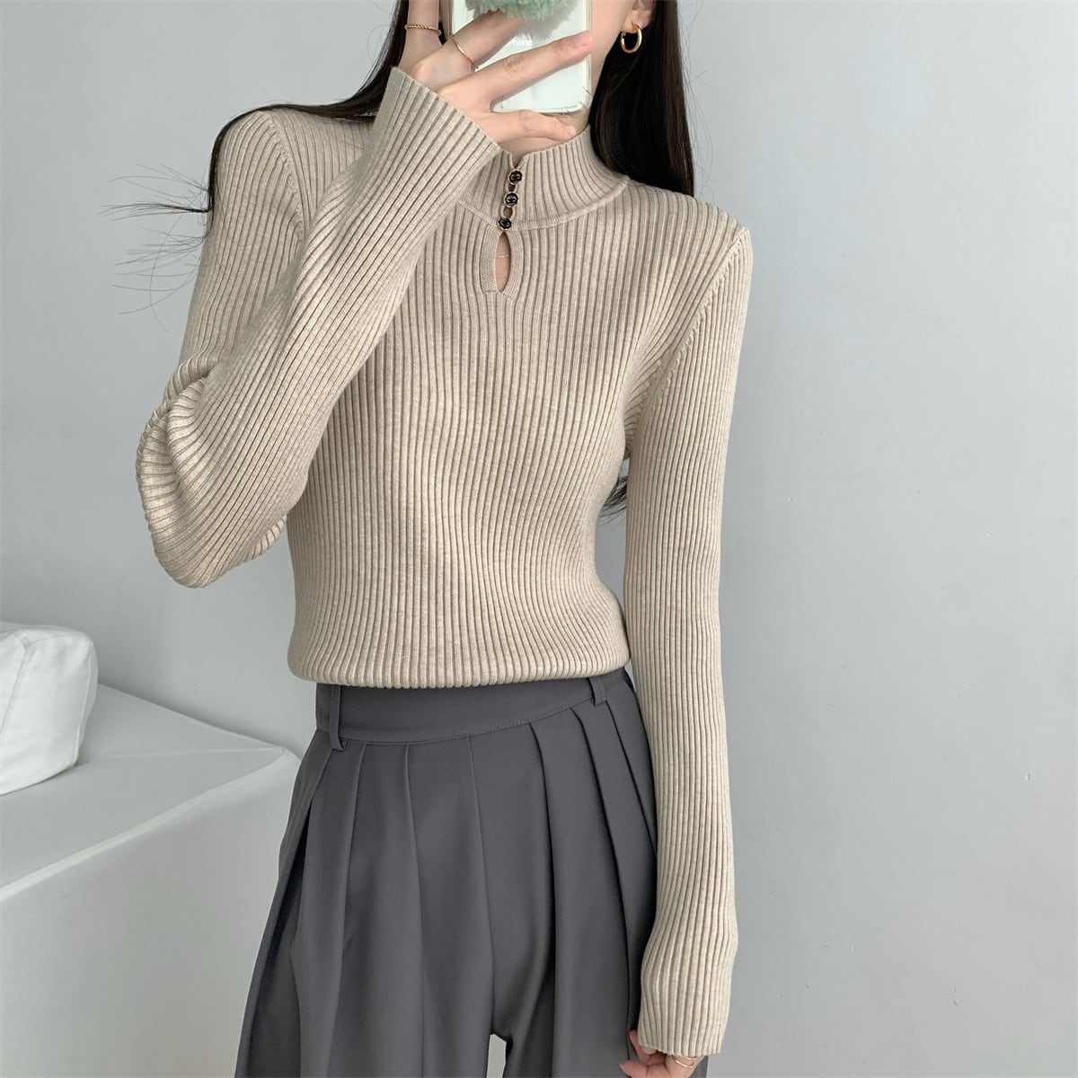 【tops】ニットトップス　M27664