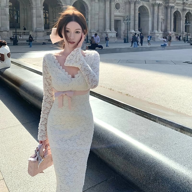 【dress】レースワンピース Q7231