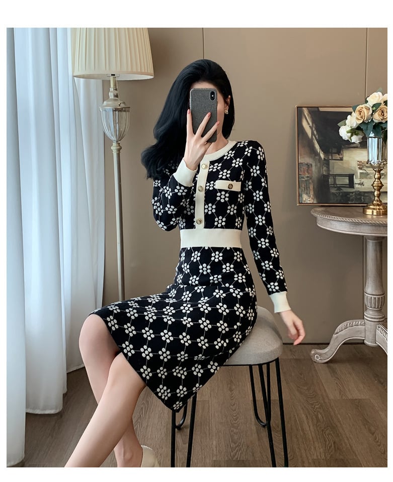【dress】ニットワンピース　M25368
