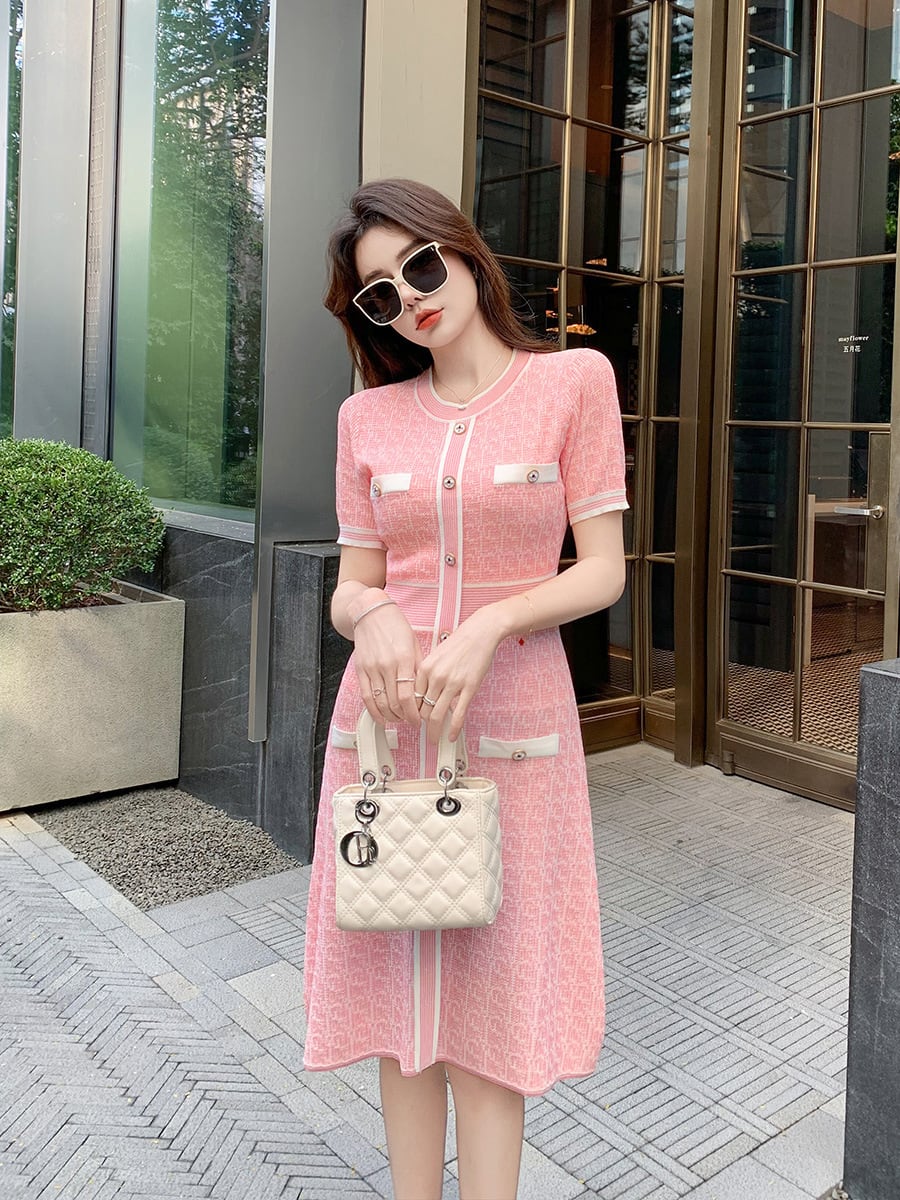 【dress】薄手ニットワンピース　M29746