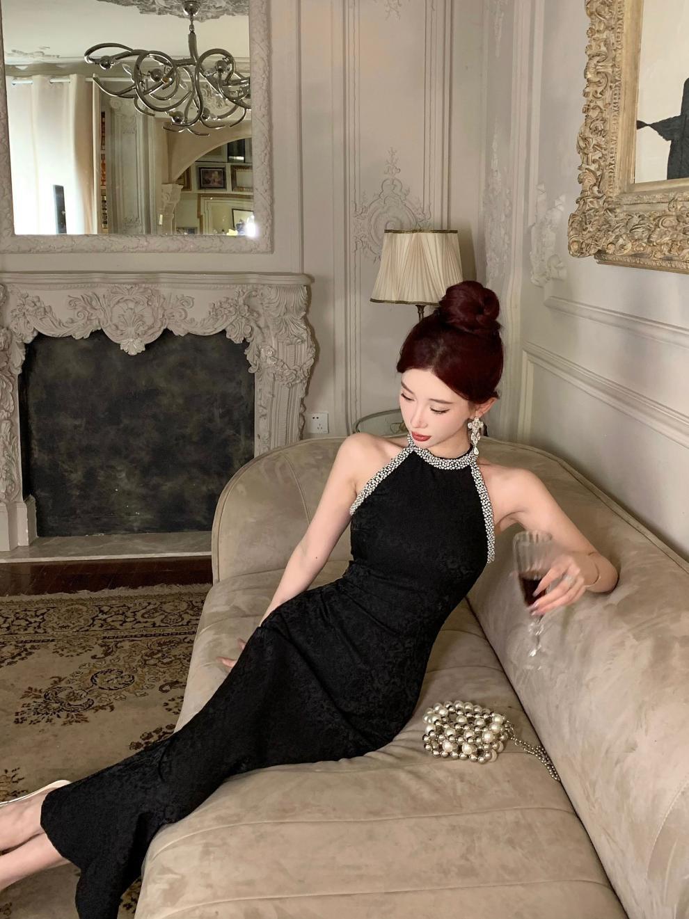 【dress】ホルターネックノースリーブワンピース G21116