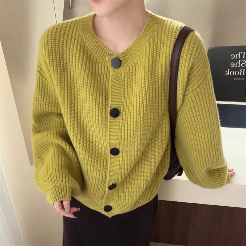 【outer】ニットカーディガン Q7160