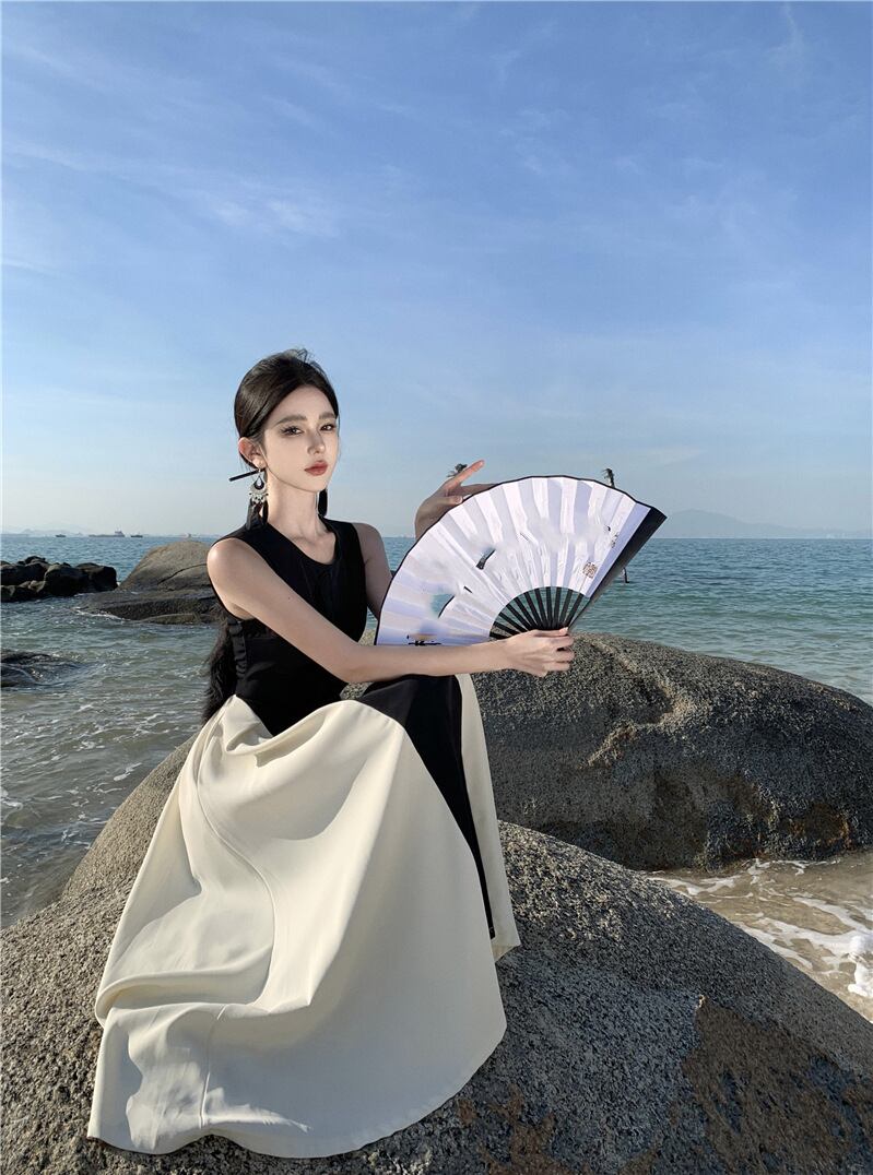 【dress】カラーマッチングワンピース G20125