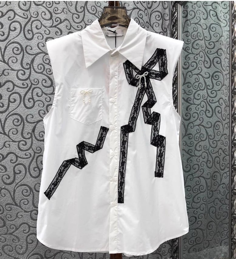 【tops】ノースリーブシャツトップス　M24074
