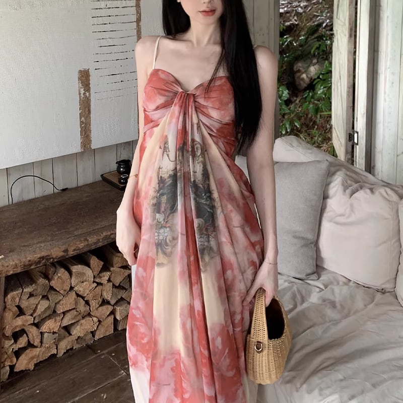 【dress】ロングキャミワンピース Q8334