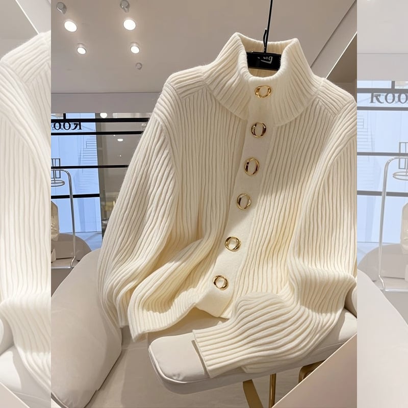 【outer】ハイネックニットカーデ　M29028