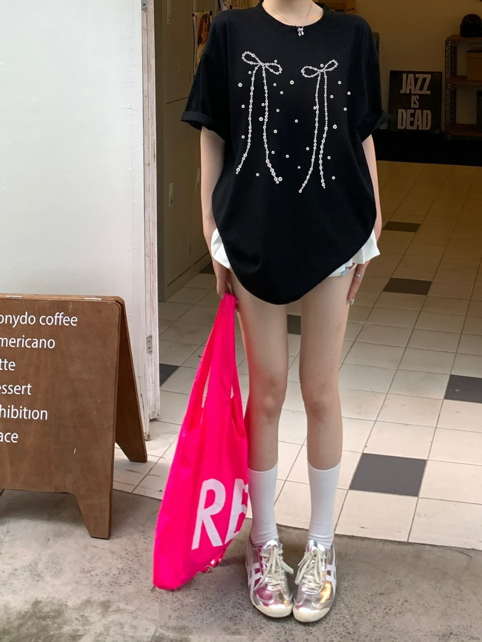 【tops】ビジューTシャツ　M24858