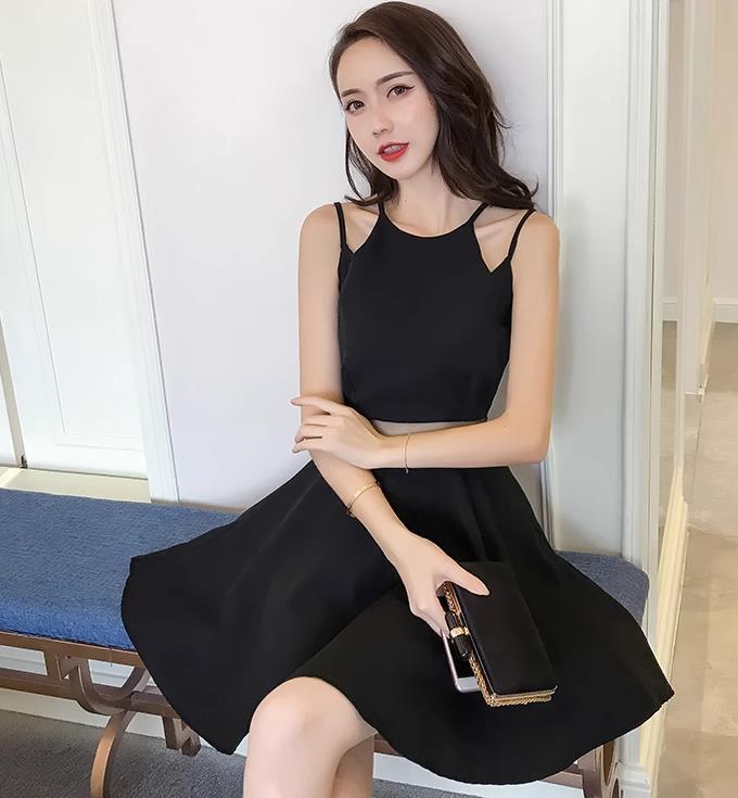 【dress】透かし彫りAラインワンピースF7460