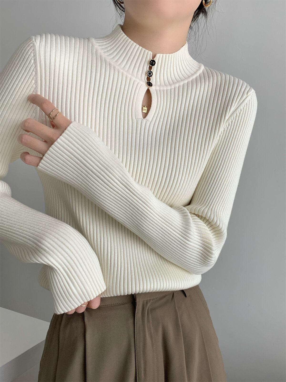 【tops】ニットトップス　M27664