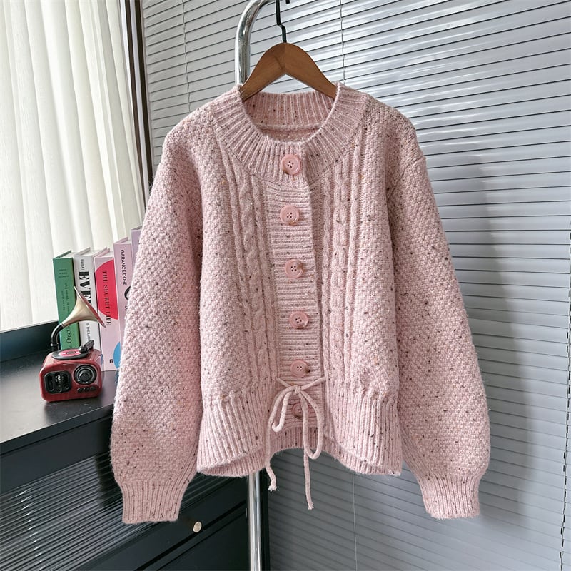【outer】クルーネックニットカーデ　M26396
