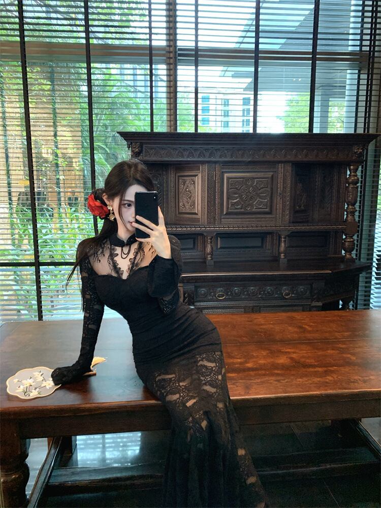 【dress】マーメイドレースデートワンピース　M28372