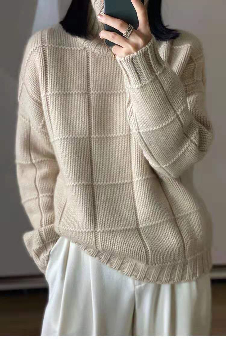 【tops】ハイネックニットセーター　M18312