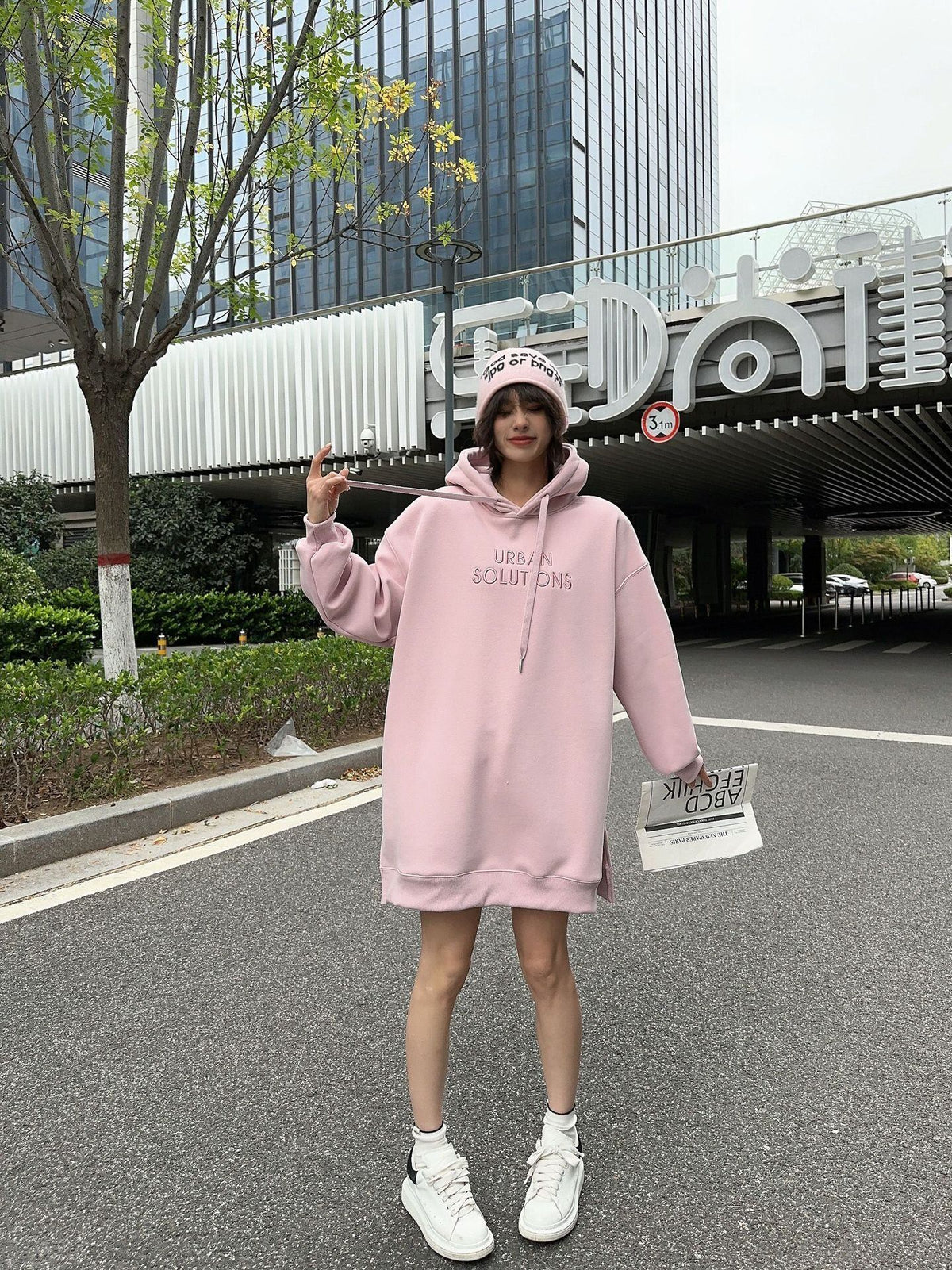 【dress】フード付きカジュアルワンピース    N2166
