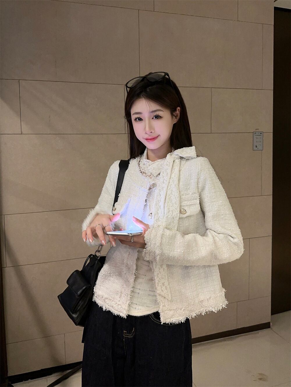 【tops】リボン付きレーストップス　M27058