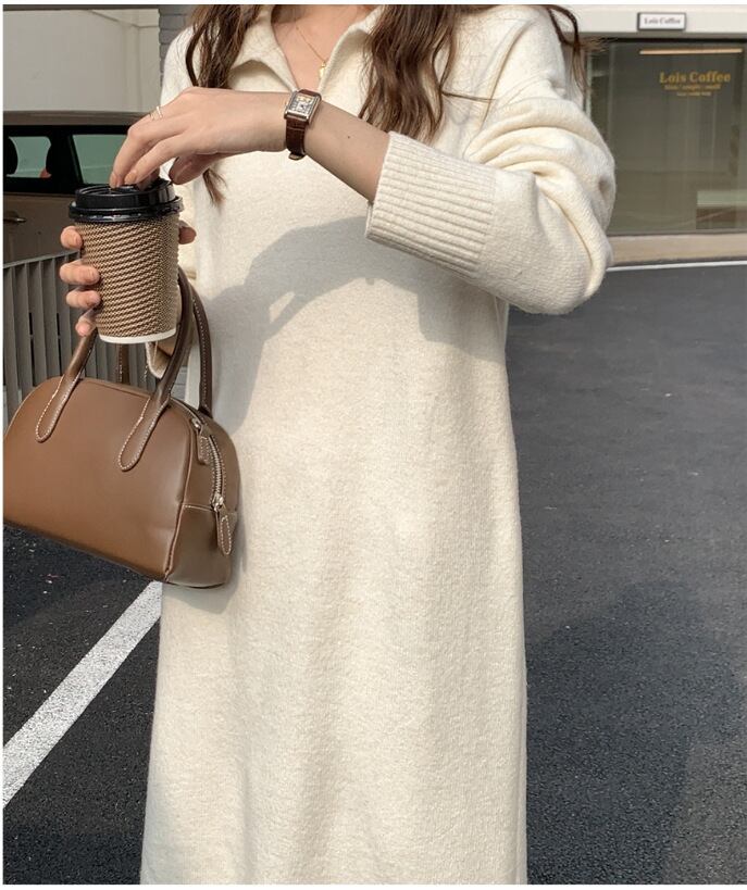 【dress】POLOネックワンピース　M19146