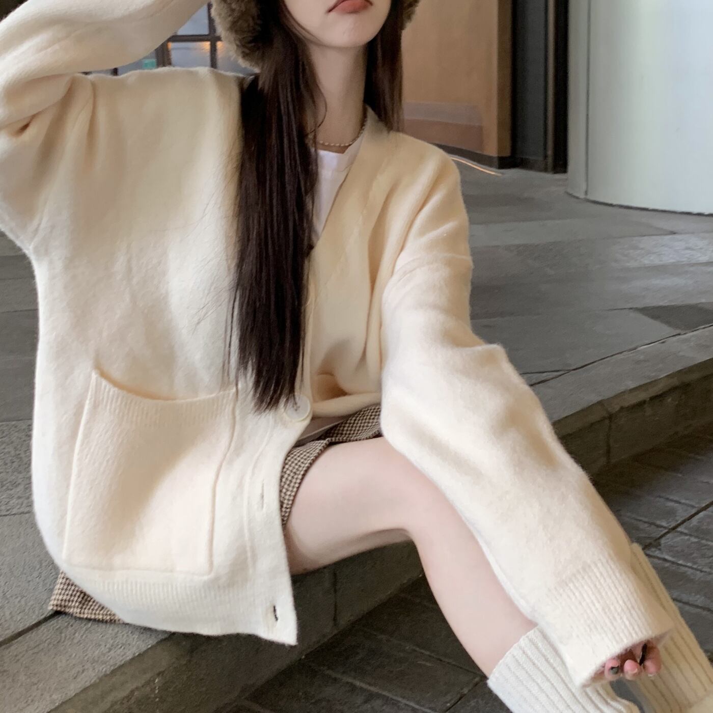 【outer】ニットカーデ　M28455