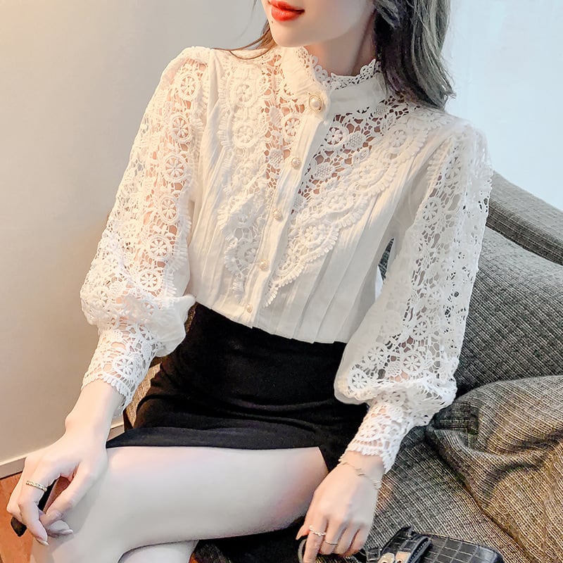 【tops】レースブラウス　M29073