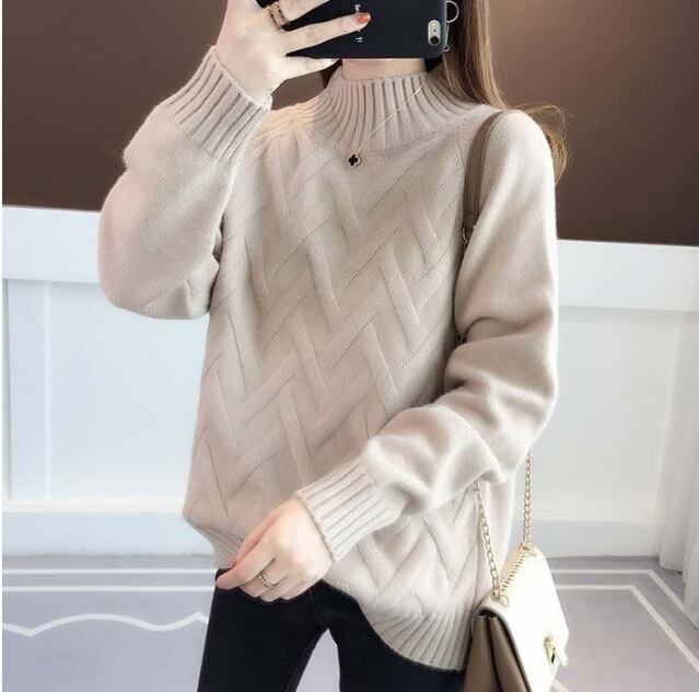 【tops】ハーフネックニットセーターG18054