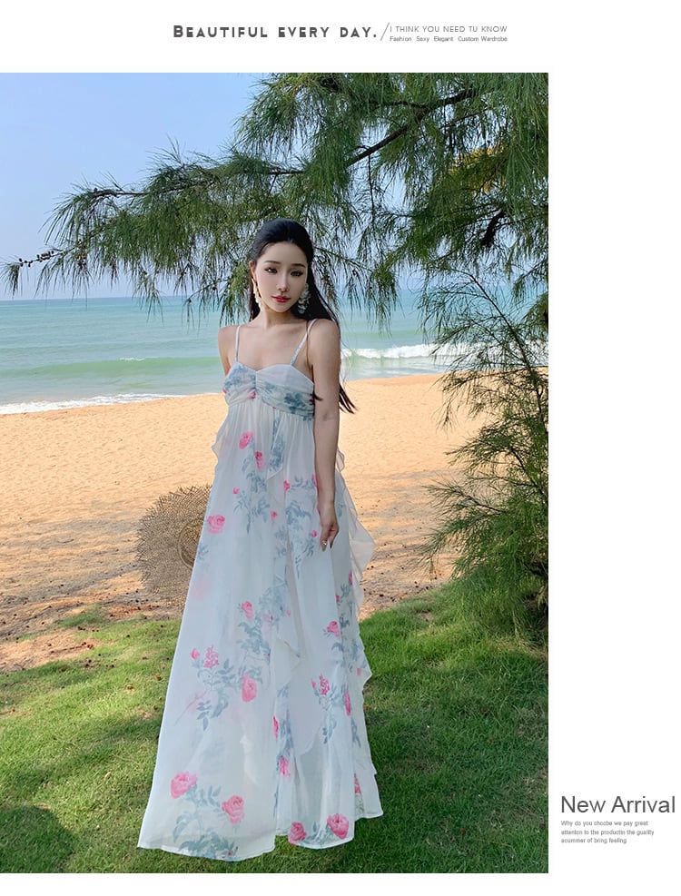 【dress】キャミ花柄ワンピース　M25302