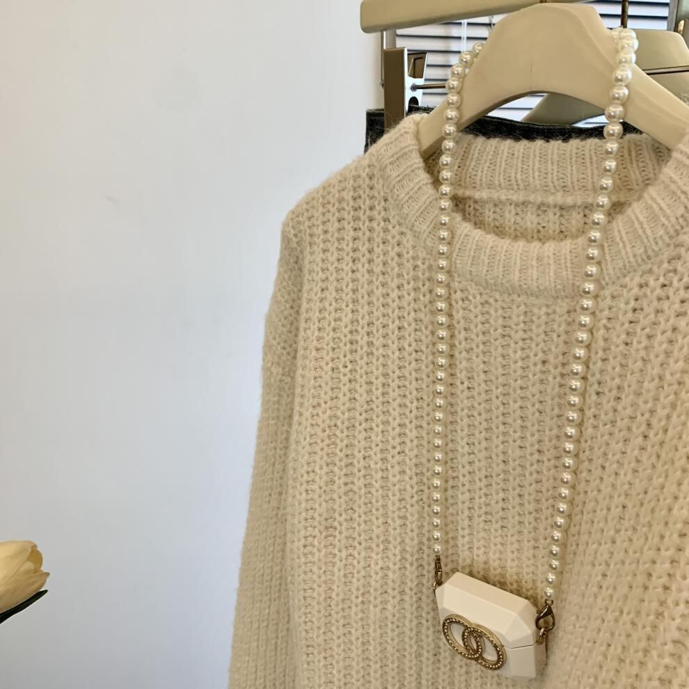 【tops】レース切り替えニットセーター　M29275