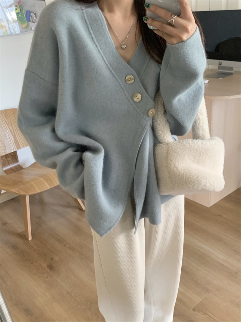 【outer】Vネックニットカーデ　M27161