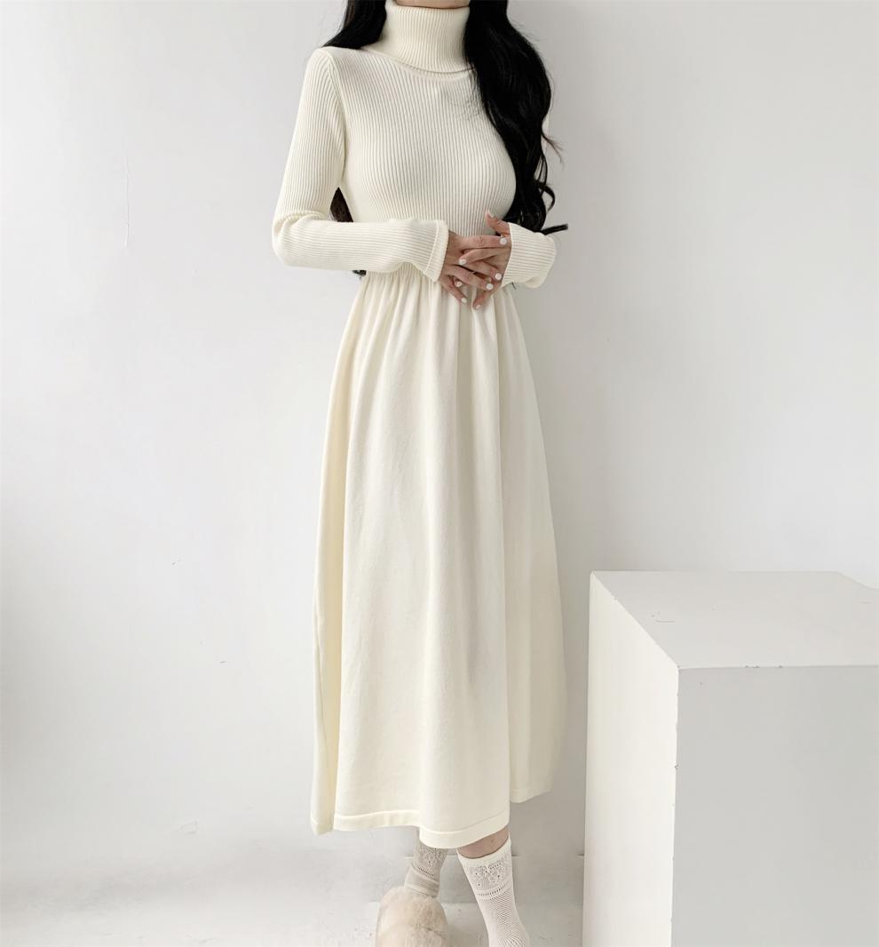 【dress】ハイネックニットワンピース　M28030