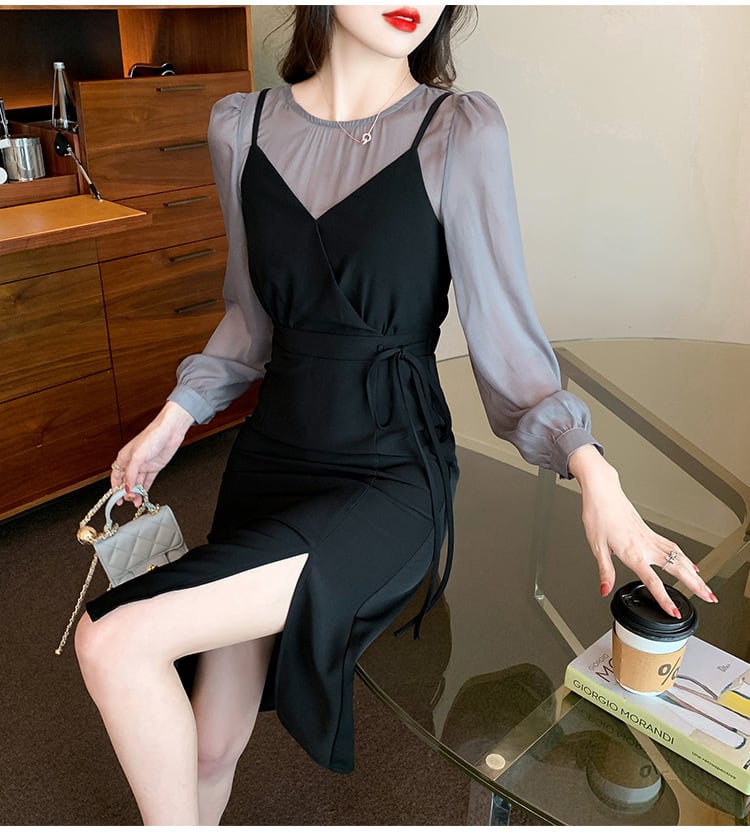 【dress】切り替えワンピース　M25726