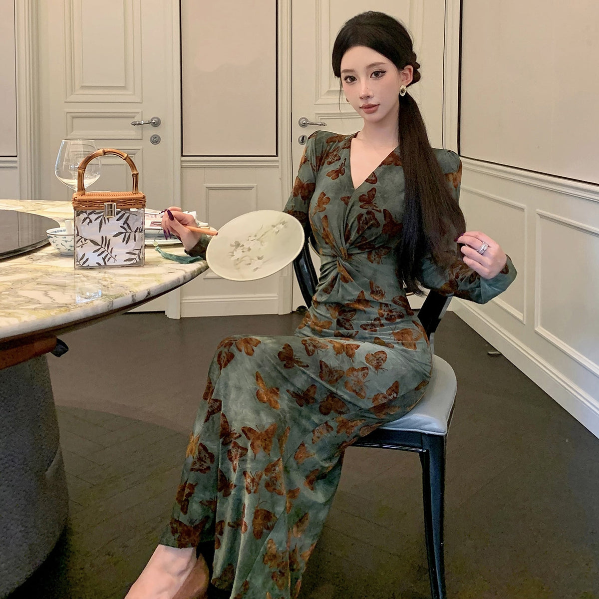 【dress】プリントワンピース　M28123