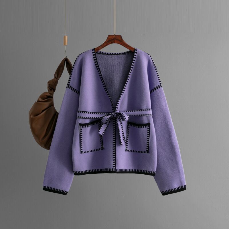 【outer】Vネックニットカーデ　M28747