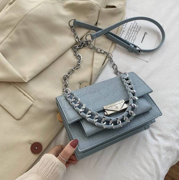 【小物】おしゃれ度高まる　ファッション無地PU肩掛け斜め掛けバッグ6色