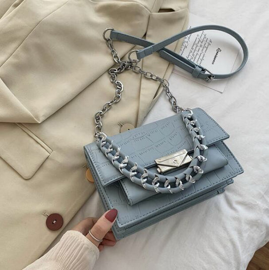 【小物】おしゃれ度高まる　ファッション無地PU肩掛け斜め掛けバッグ6色