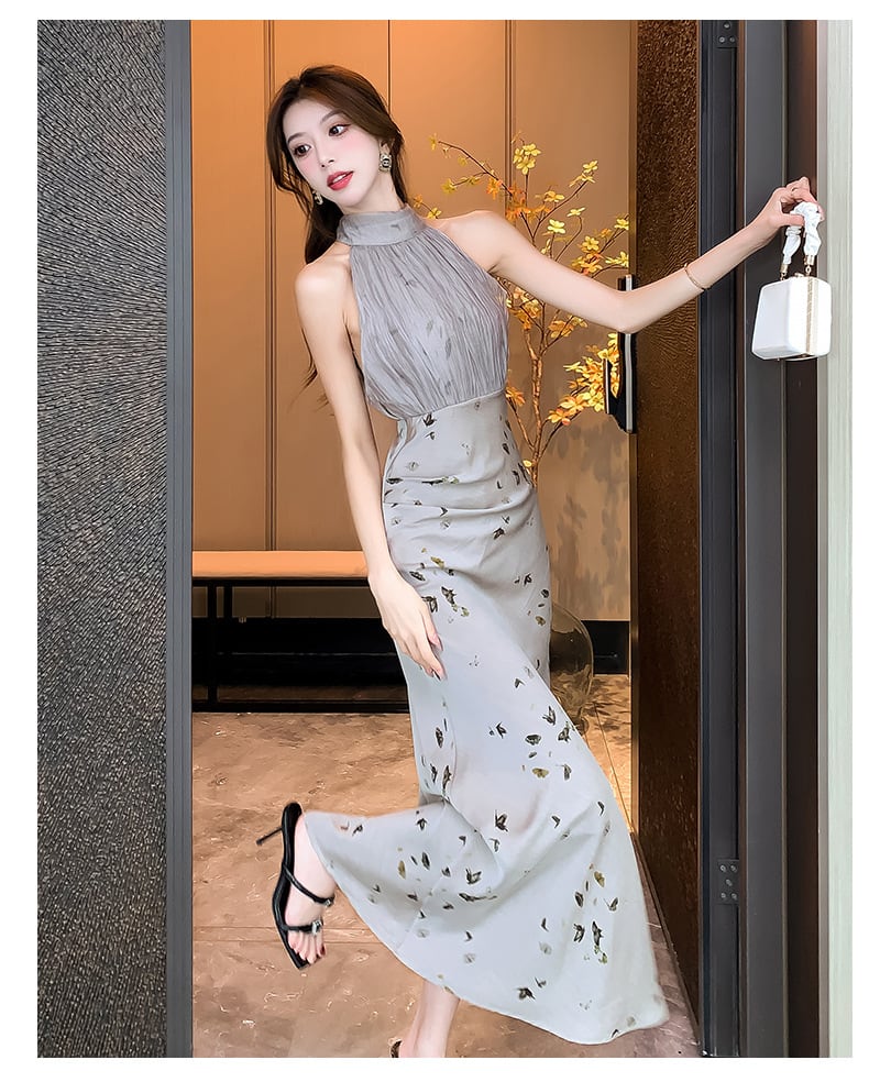 【dress】ノースリーブ切り替えワンピース　M24298