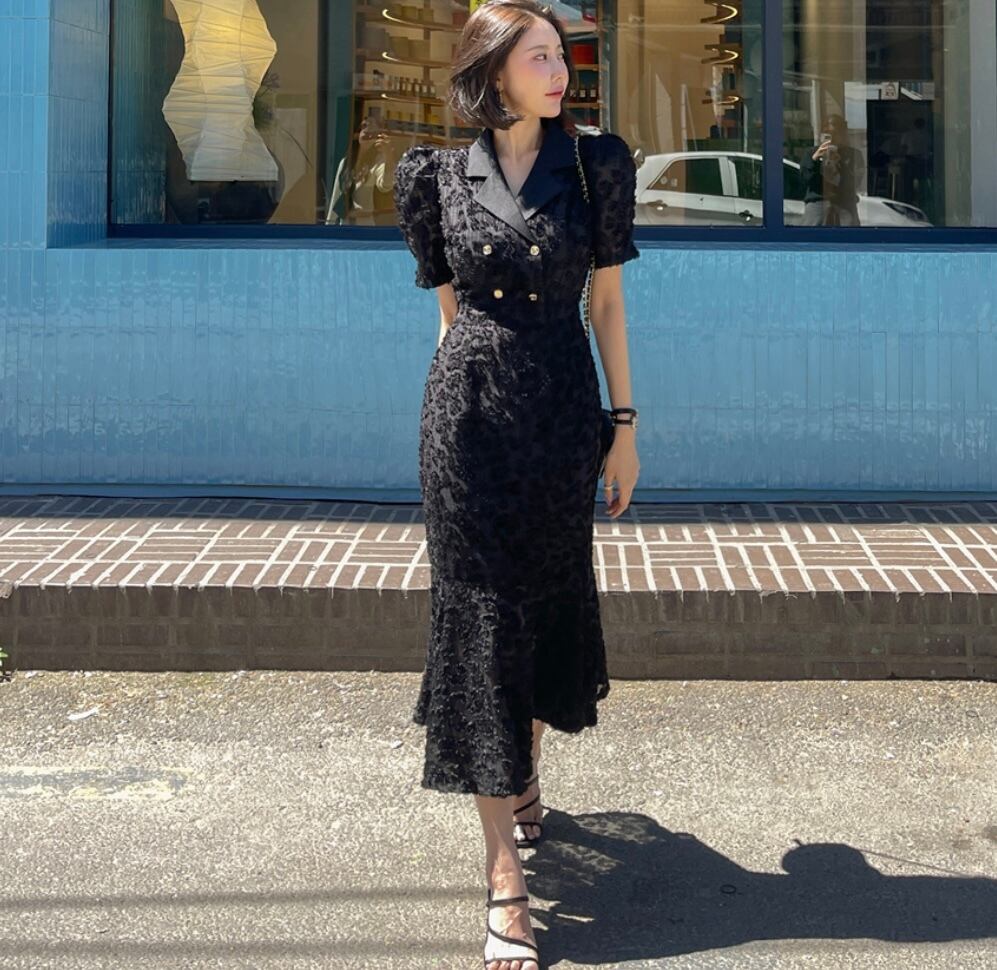 【dress】レースマーメイドワンピース　M29770