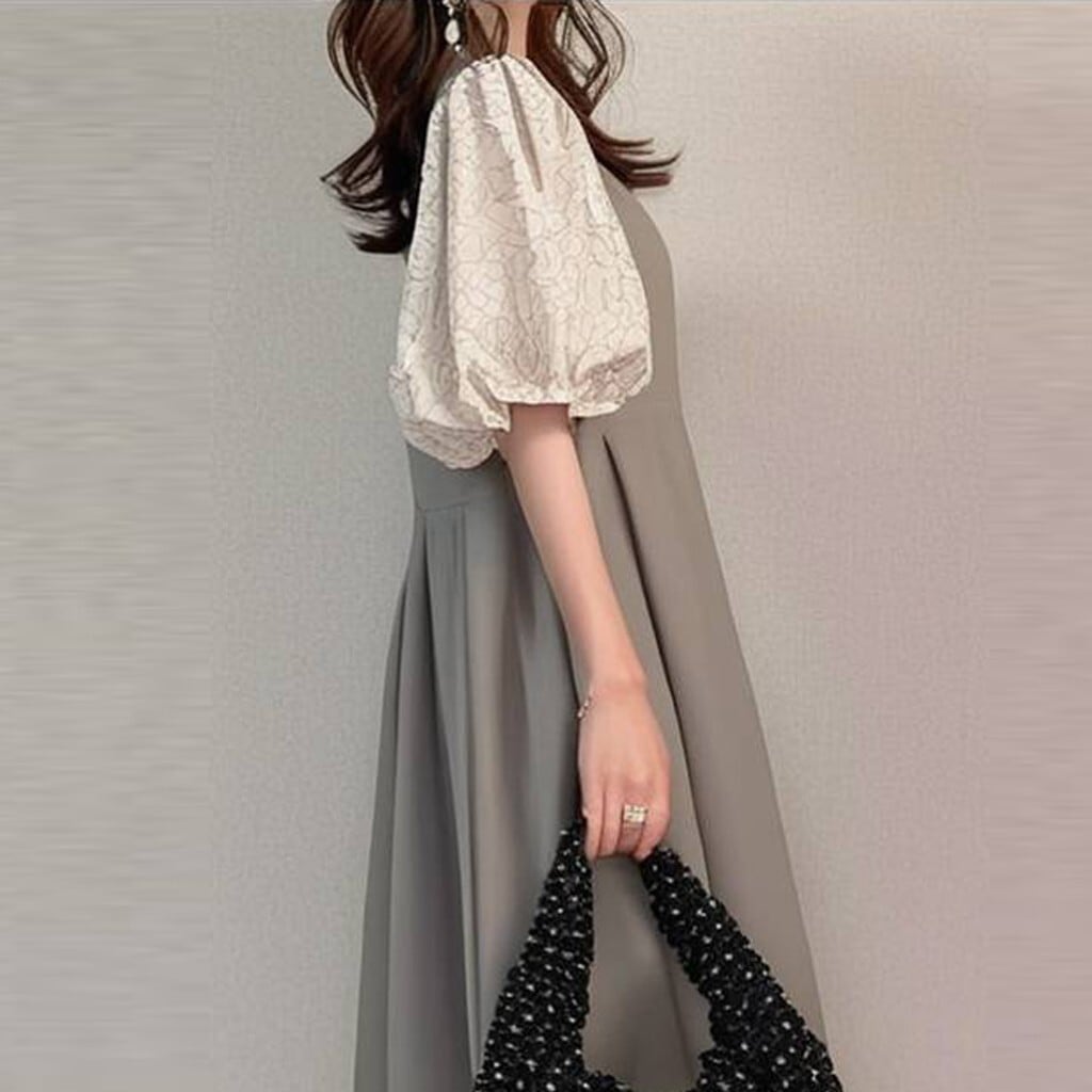 【dress】パフスリーブワンピース　M24500