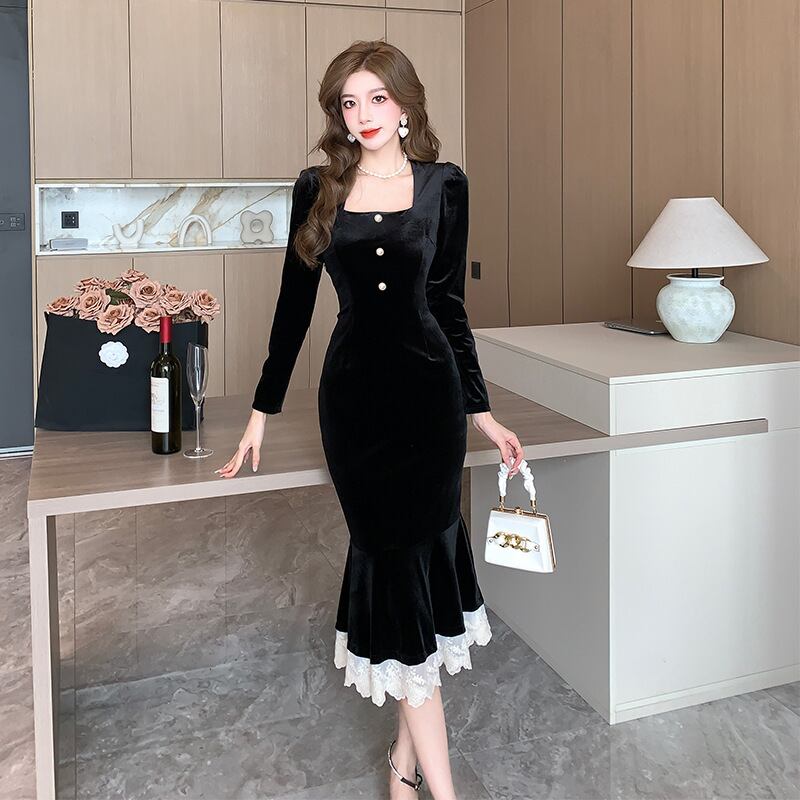 【dress】マーメイドワンピース　M18538