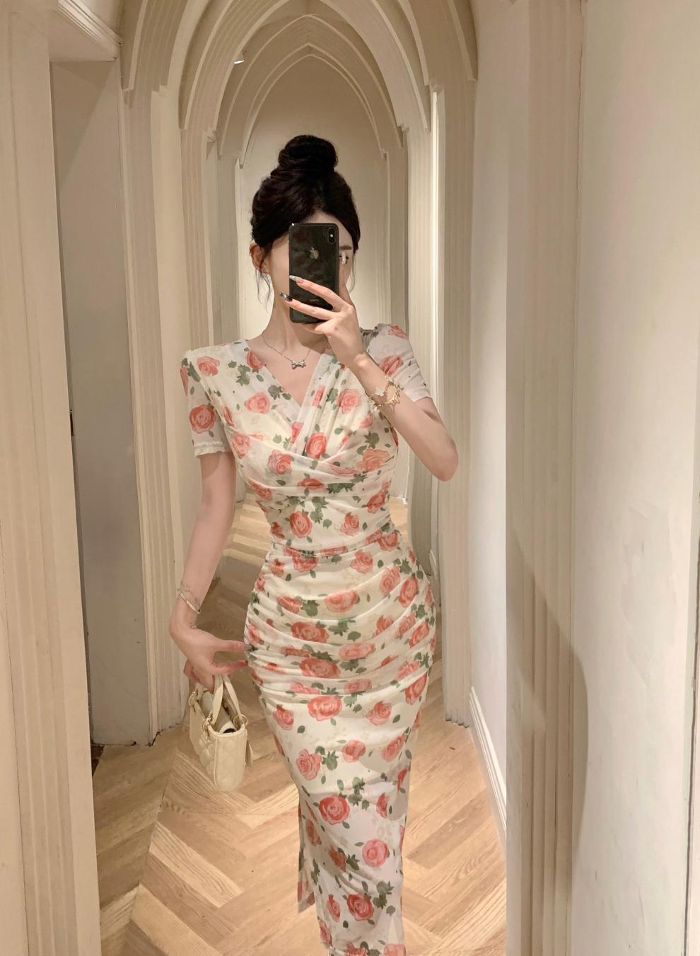 【dress】プリントワンピース　M25236