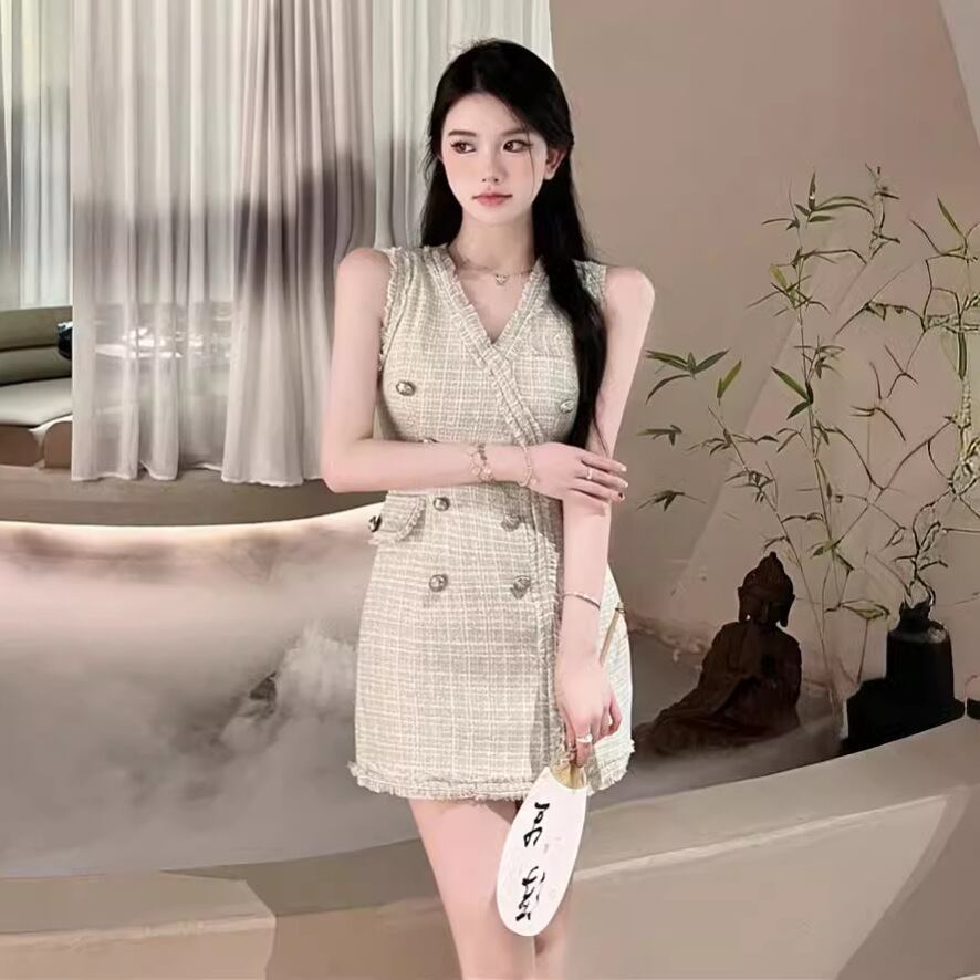 【dress】Vネックノースリーブワンピース G20341