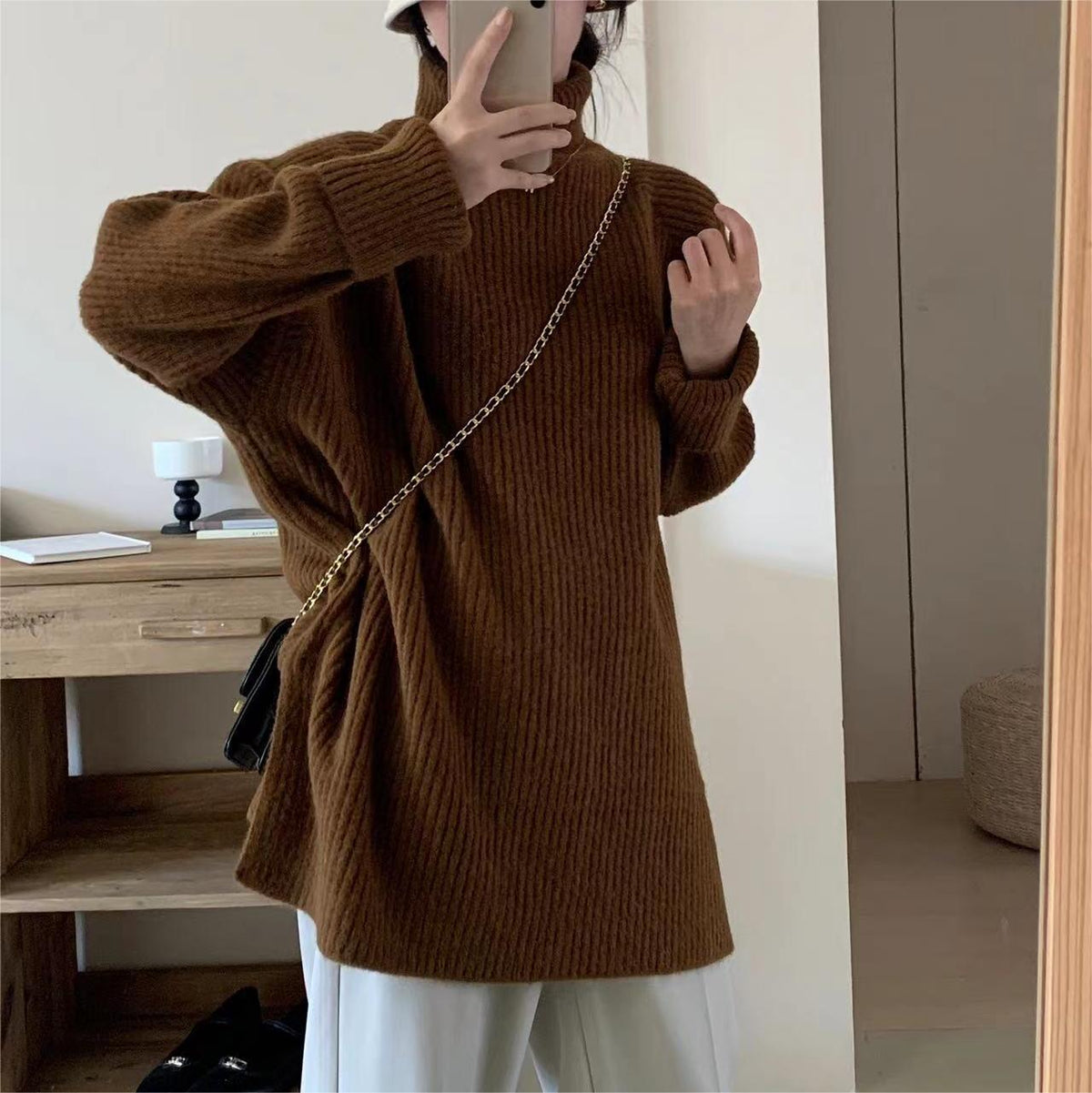 【tops】ハイネックニットセーター　M27237