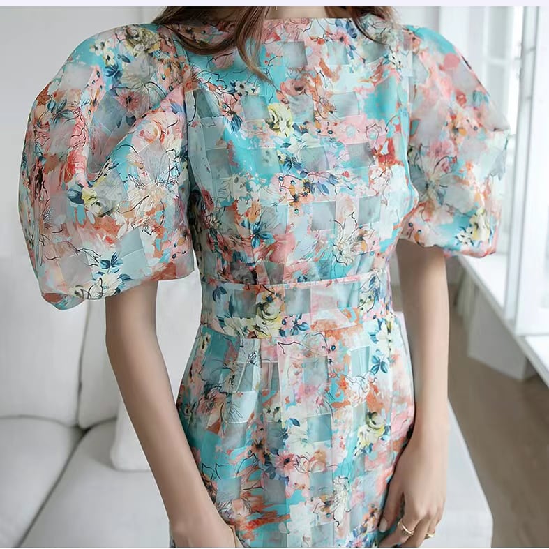 【dress】プリントワンピース　M24812