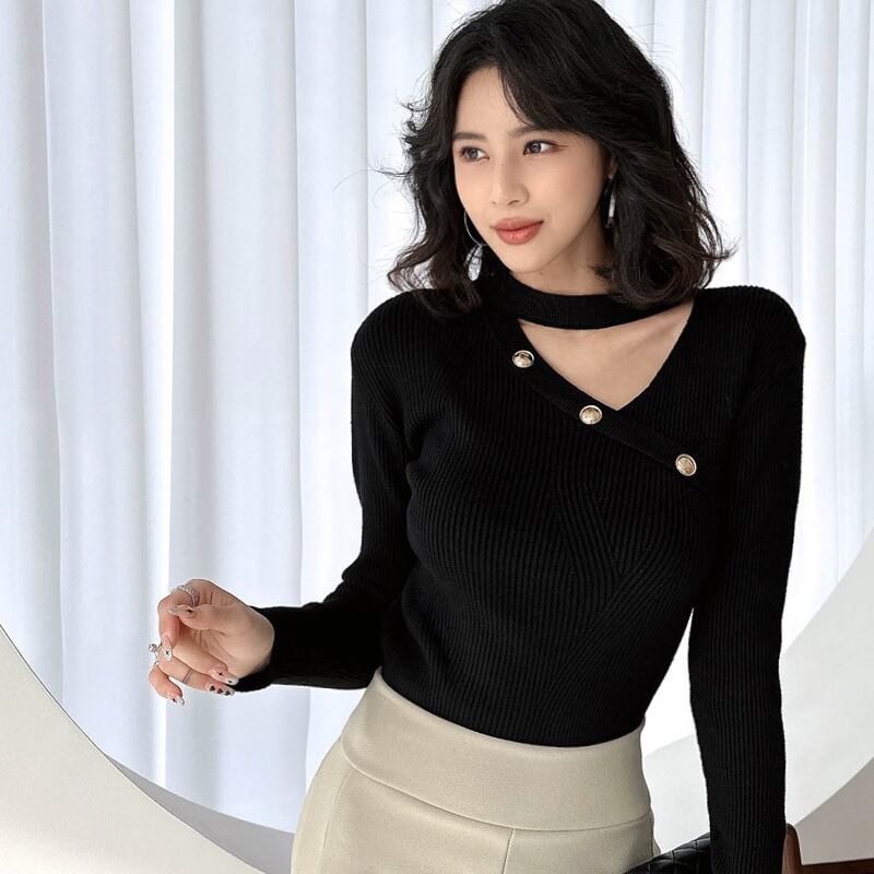【tops】ニットトップス　M18576