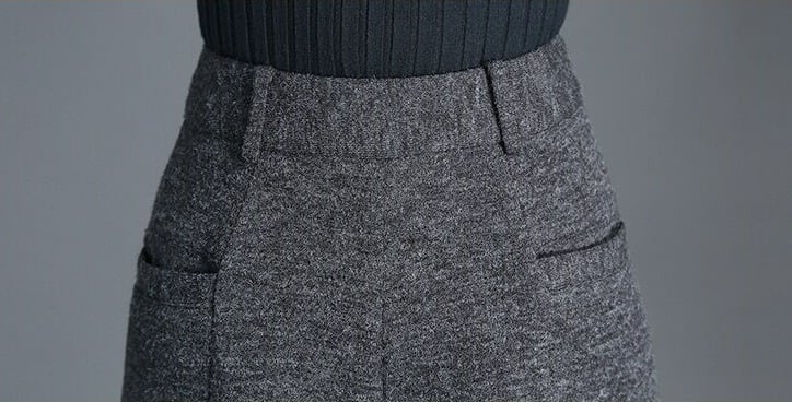 【bottoms】絶対欲しい秋冬新作カジュアル合わせやすいラシャ無地ハイウエスト九分丈ガウチョパンツF0988