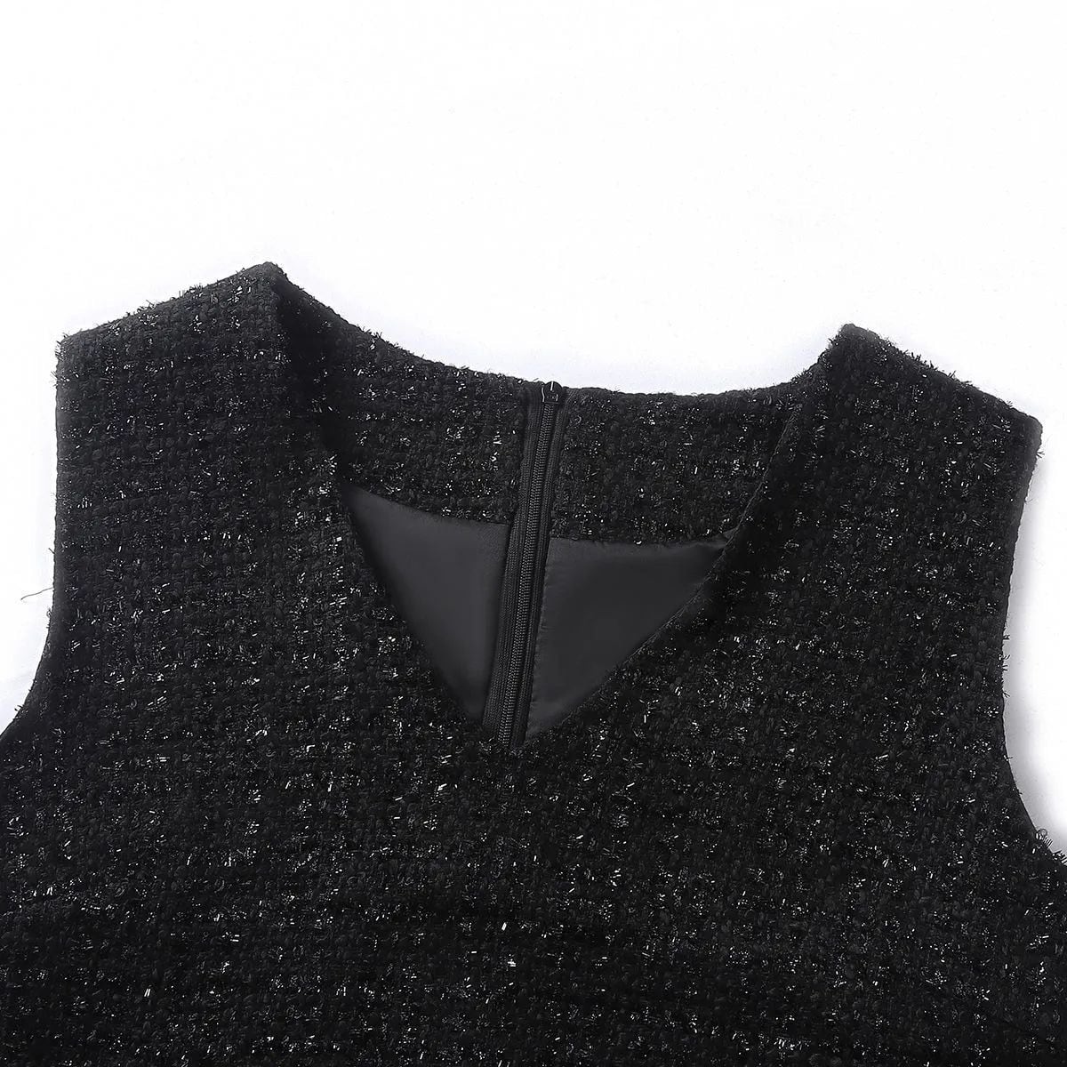 【dress】ノースリーブツイートワンピース　N2816