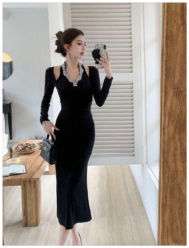 【dress】ビジューデートワンピース　M27454
