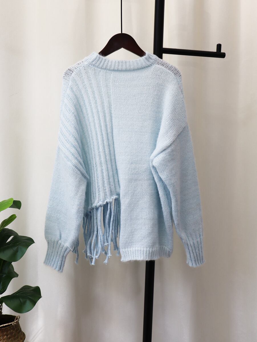 【tops】クルーネックニットセーター　M18509