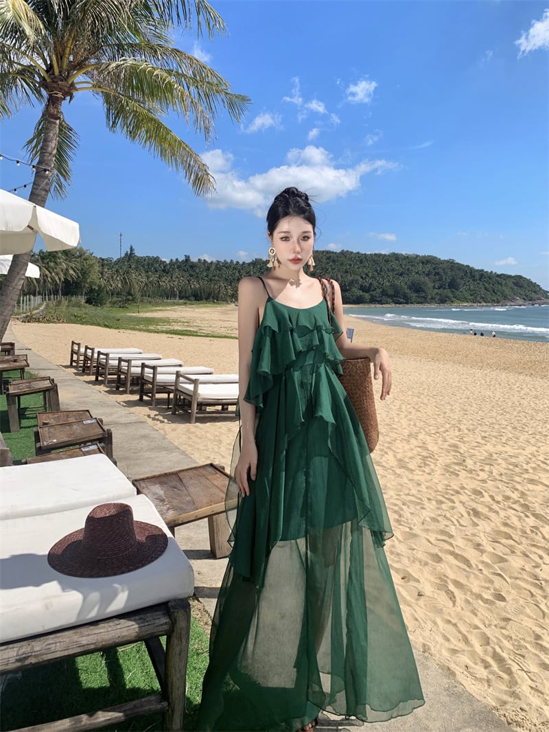 【dress】フリルキャミワンピース　M24979
