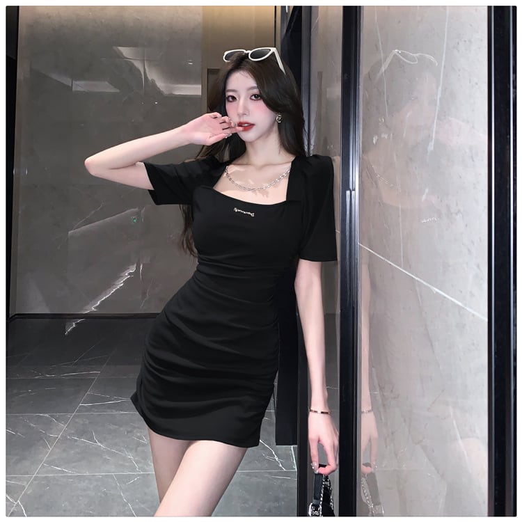 【dress】パフスリーブワンピース　M25163